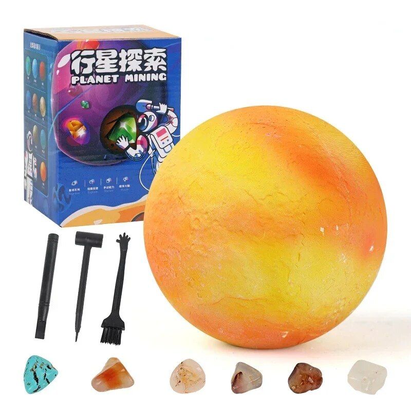 Solar System Gem Mining Kit: Children's Educational Archaeology Toy