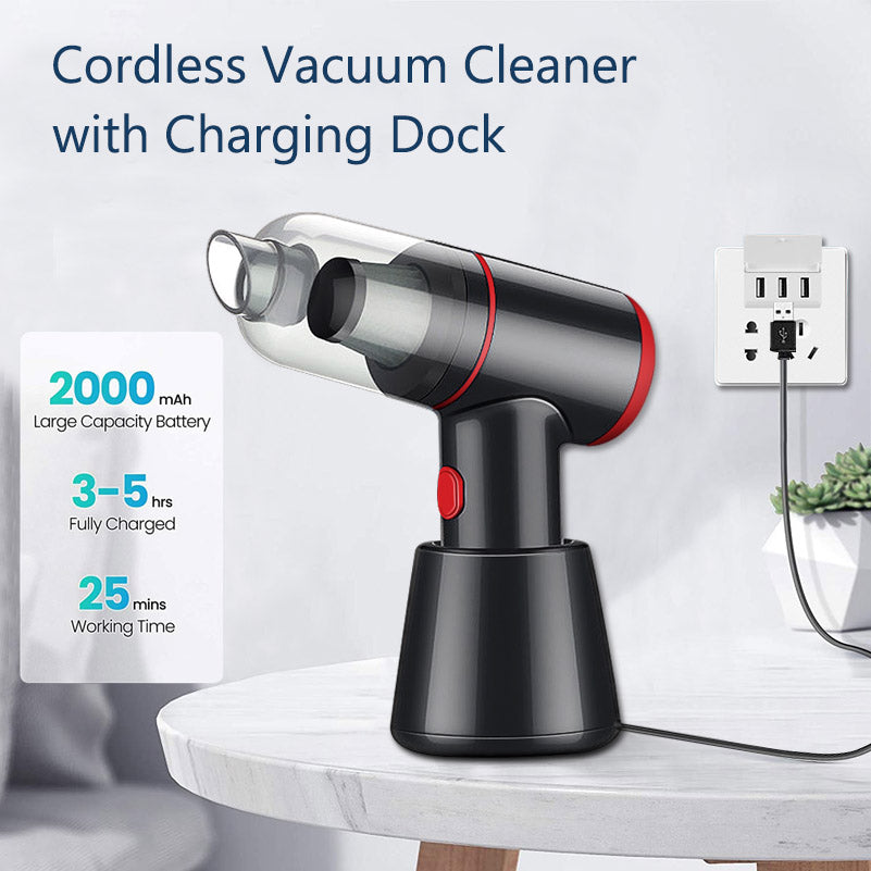 Portable Wireless Mini USB Vacuum Cleaner with Dock Charger