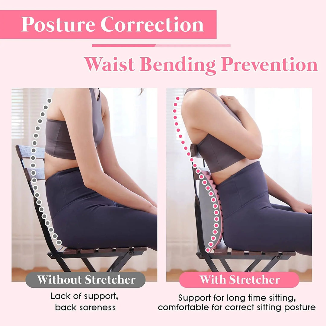 Ultimate Back Relief Stretcher: Lumbar Support and Posture Correction Pillow