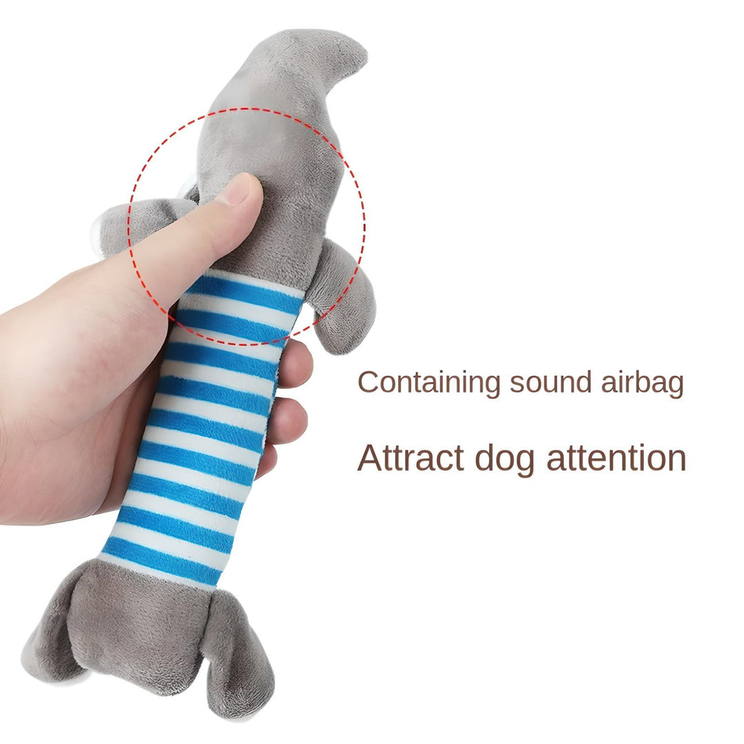 Durable Squeaky Plush Dog Toy for Teeth Cleaning and Play