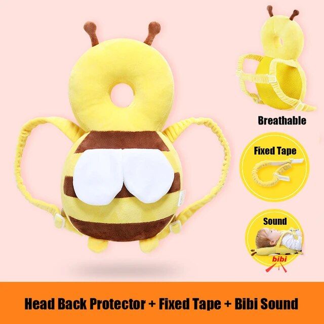 Cartoon Bee Baby Head Back Protector