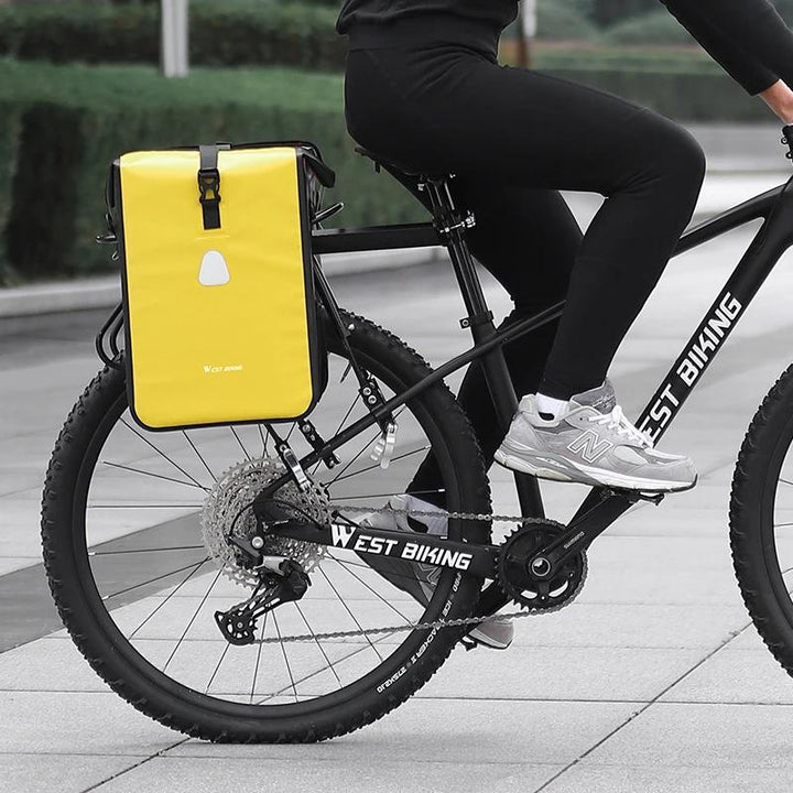 Fully Waterproof Bicycle Rack Pannier Bag with Expandable Capacity