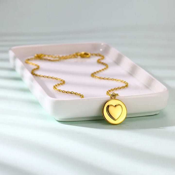 Gold Heart Pendant Necklace