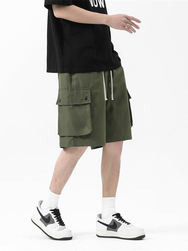 Summer Thin Quick-drying Multi-pocket Solid Color Workwear Shorts