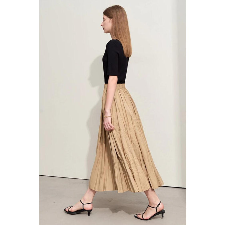 Summer Pleated A-Line Skirt