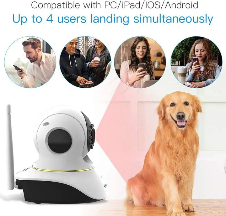 1080P Wireless Pet Camera with Interactive Laser Toy