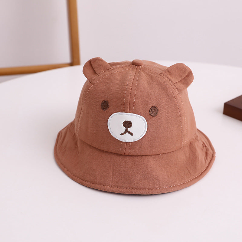 Kids Bear Decor Panama Bucket Hat