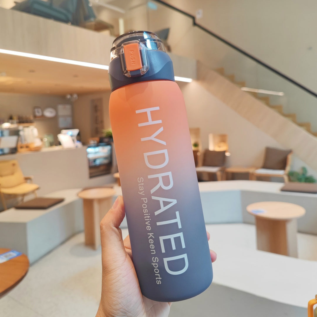 Large Capacity Gradient Frosted Water Bottle