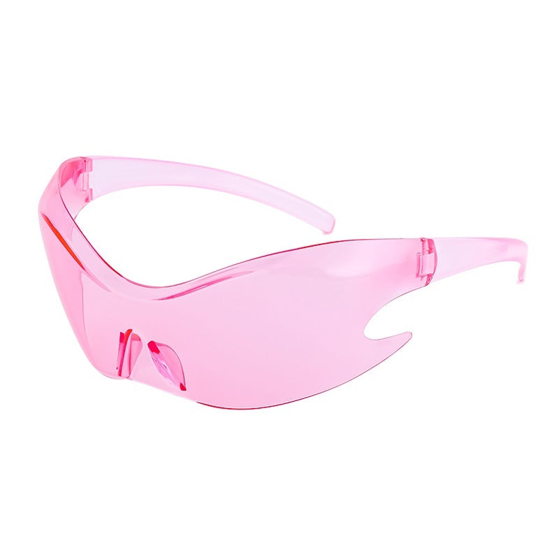 Rimless Cyberpunk Gradient Mirror Sunglasses