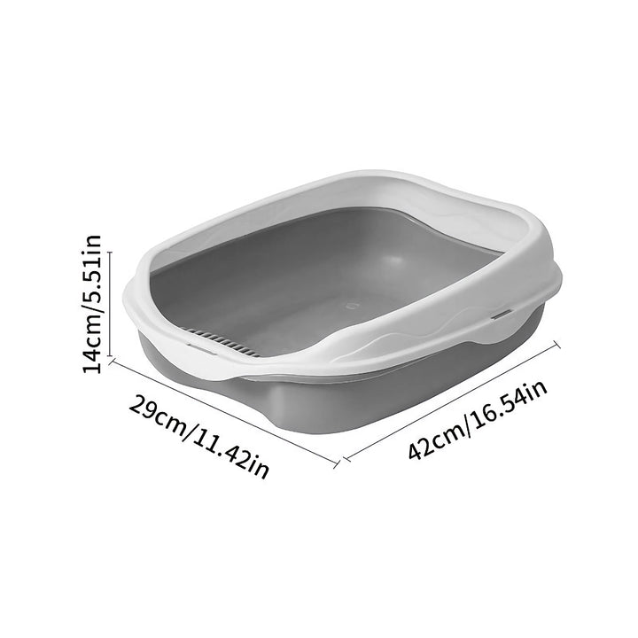 Semi-Closed Spatter-Proof Cat Litter Box with Large Space and Anti-Splash Pedal