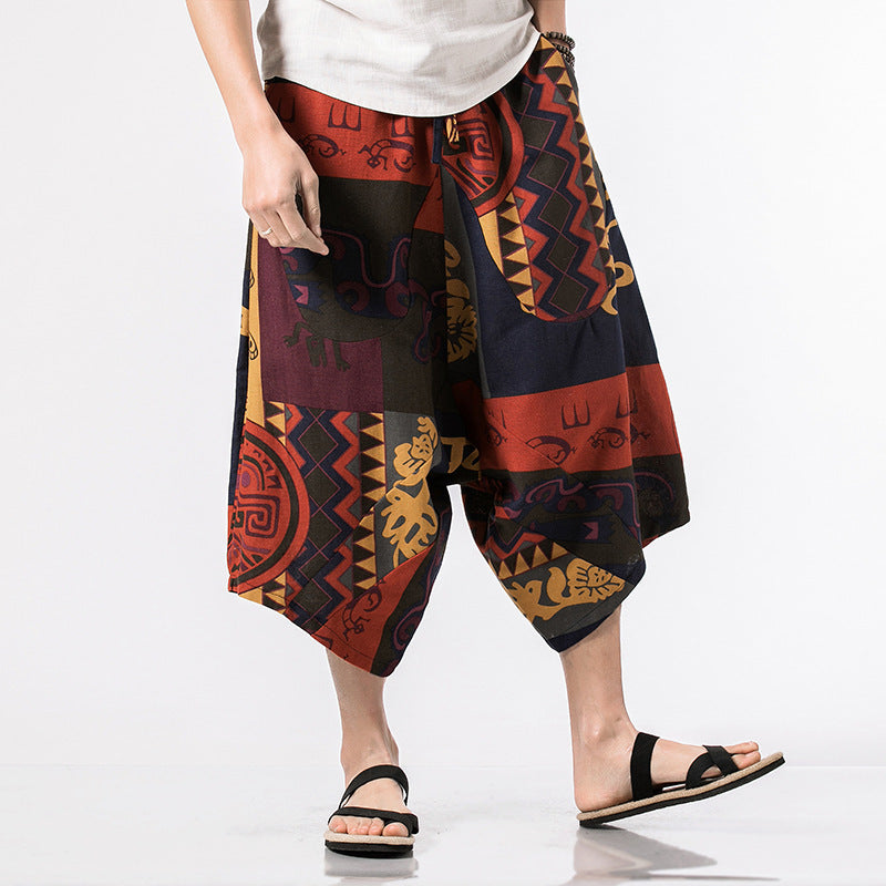 Harem Low-end Shorts Chinese Ethnic Style Plus Size