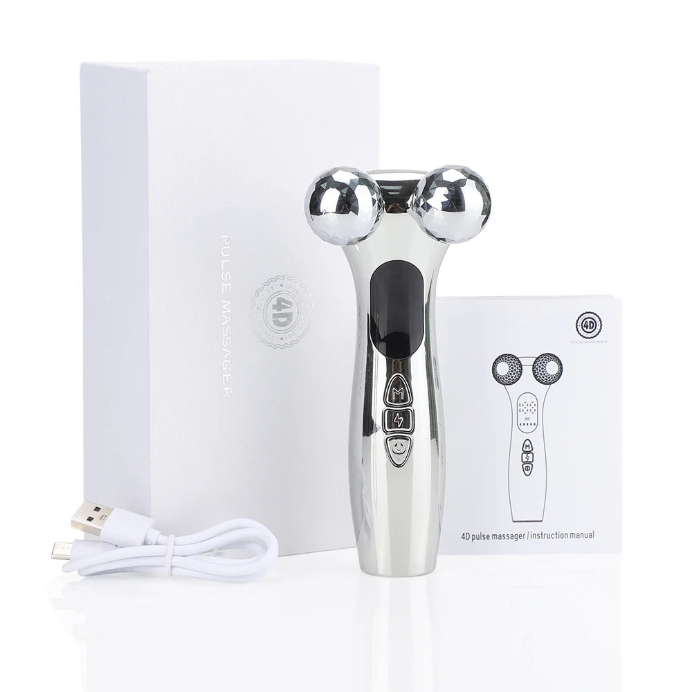 Low Frequency Pulse Massager - Vibration Facial Roller for Skin Lifting, Firming & Fine Line Reduction