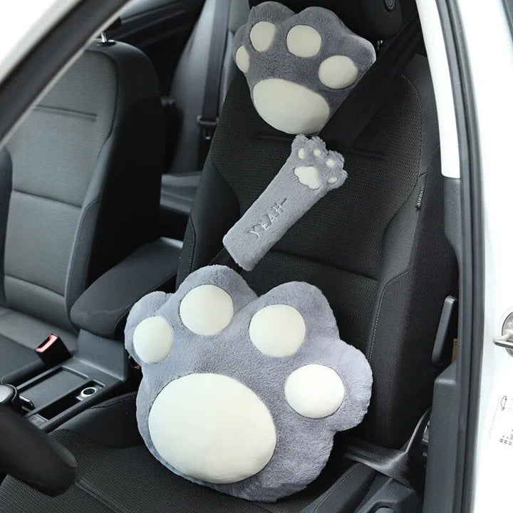 Soft Velvet Cat Paw Seat Belt Cover