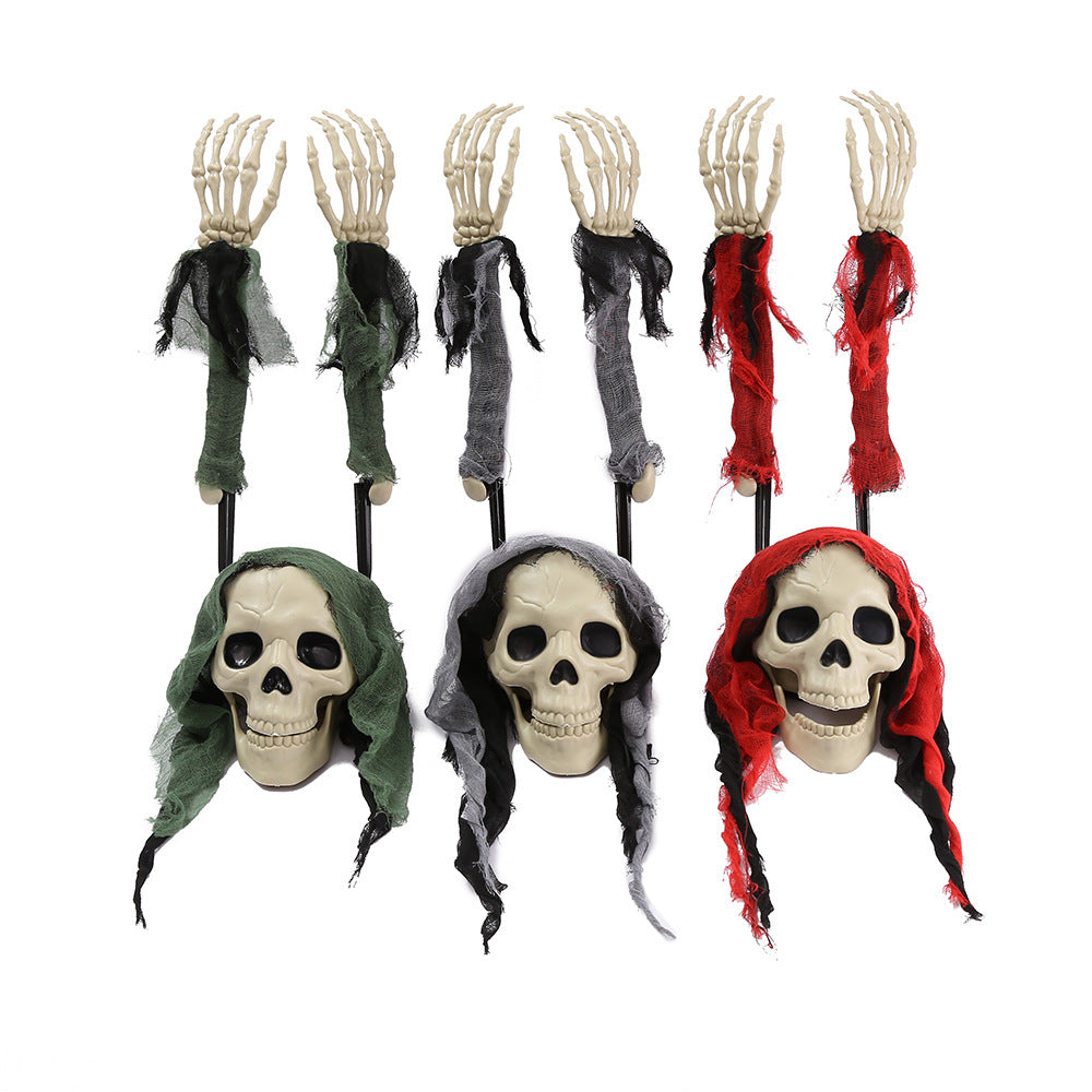 Halloween Props Floor Outlet Skull Three-piece Set