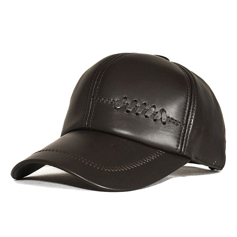 Autumn And Winter Casual Men's Leather Hat