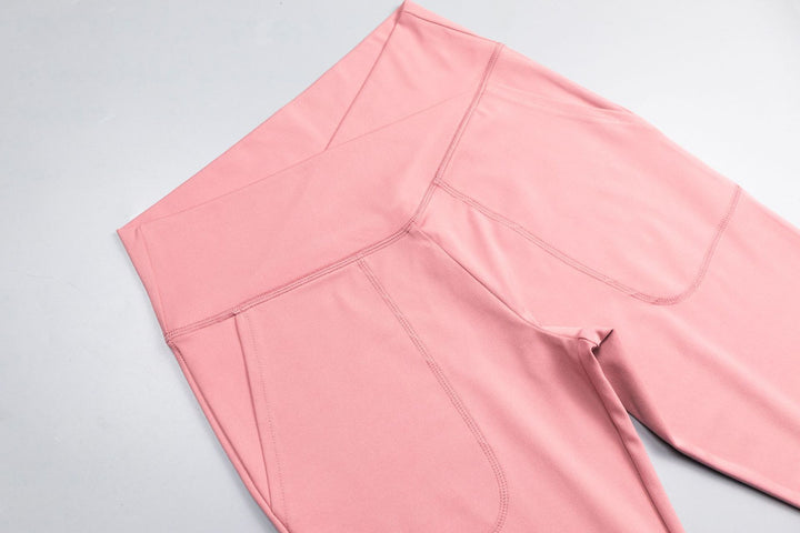 High-stretch Cross-waist Flared Trousers For Moisture Wicking