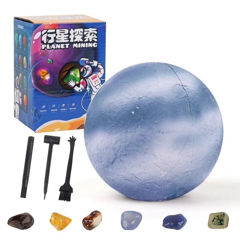 Solar System Gem Mining Kit: Children's Educational Archaeology Toy