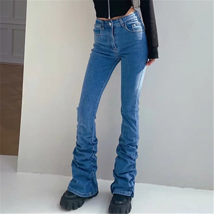 Women's Skinny Mop Pants Denim Trousers