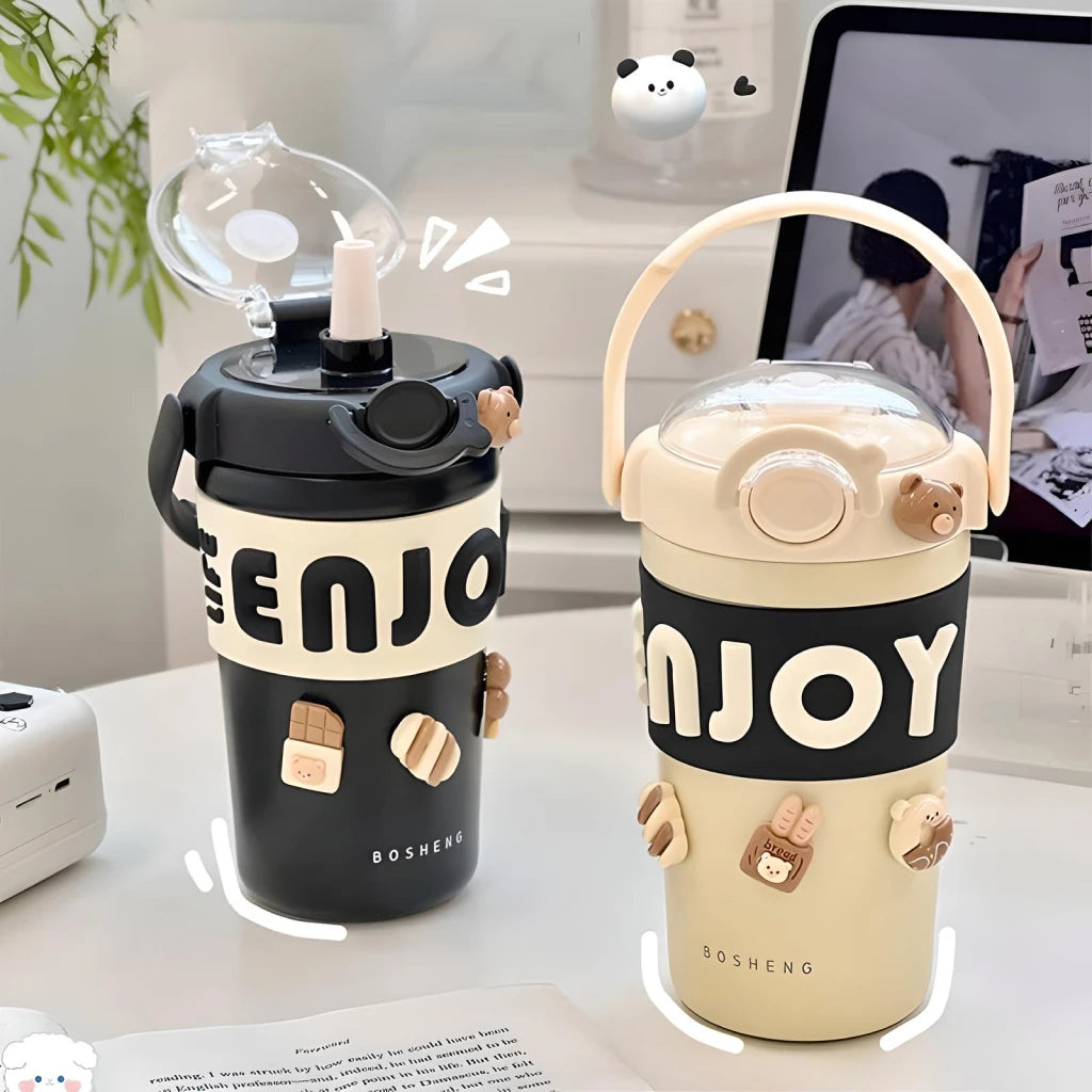 Portable Cute Thermos for Hot Coffee & Tea