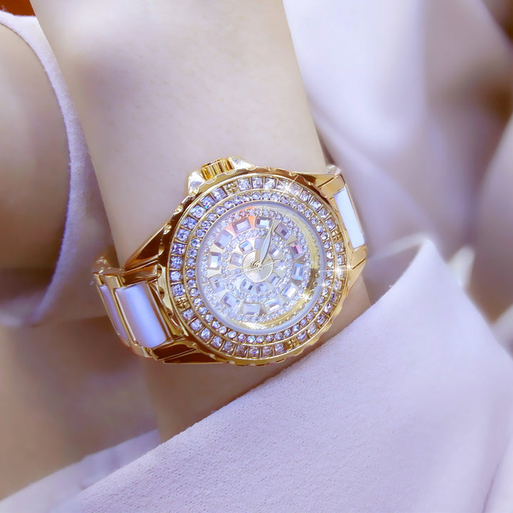 Fashion Hot Sale Watch Bracelet Full Of Diamond Women