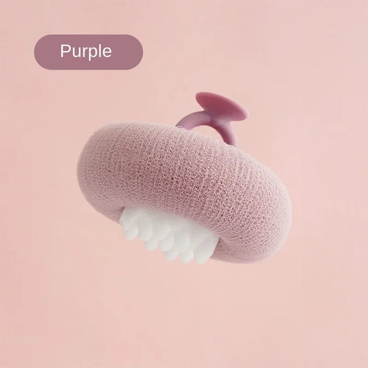 Flower Pattern Suction Cup Bath Sponge