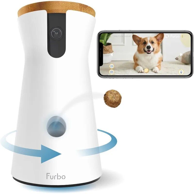 360° View HD Pet Camera with Treat Tossing and Barking Alerts - Perfect for Dog Monitoring