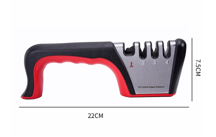 Hand-held Knife Sharpener Household Multifunctional Fixed-angle Sharpener Four-section Sharpener