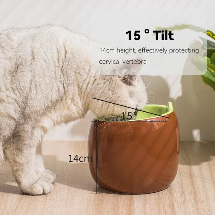 Elevated Ceramic Cat Bowl