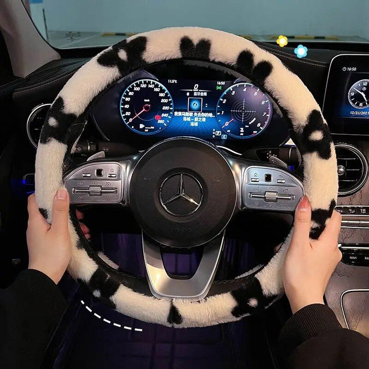 Plush Winter Car Steering Wheel Cover