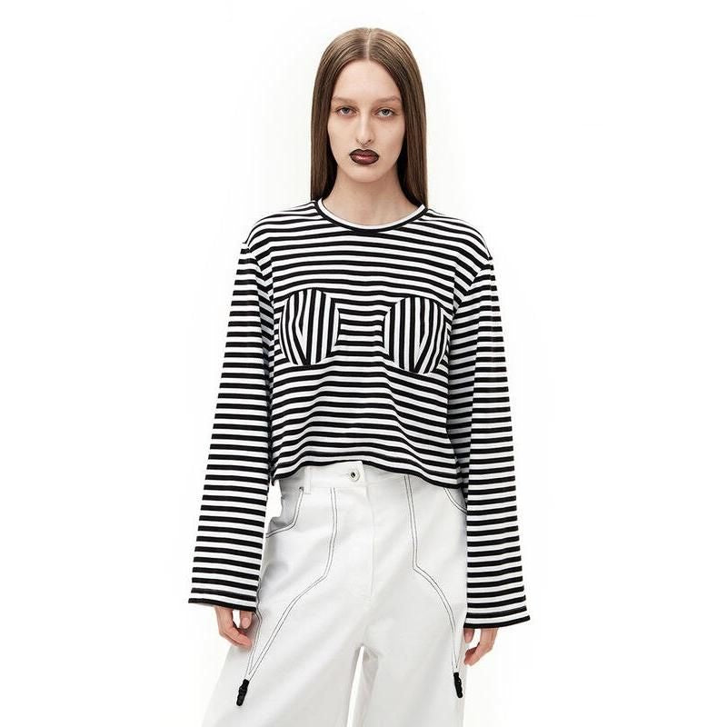 Elegant Striped Long Sleeve T-Shirt