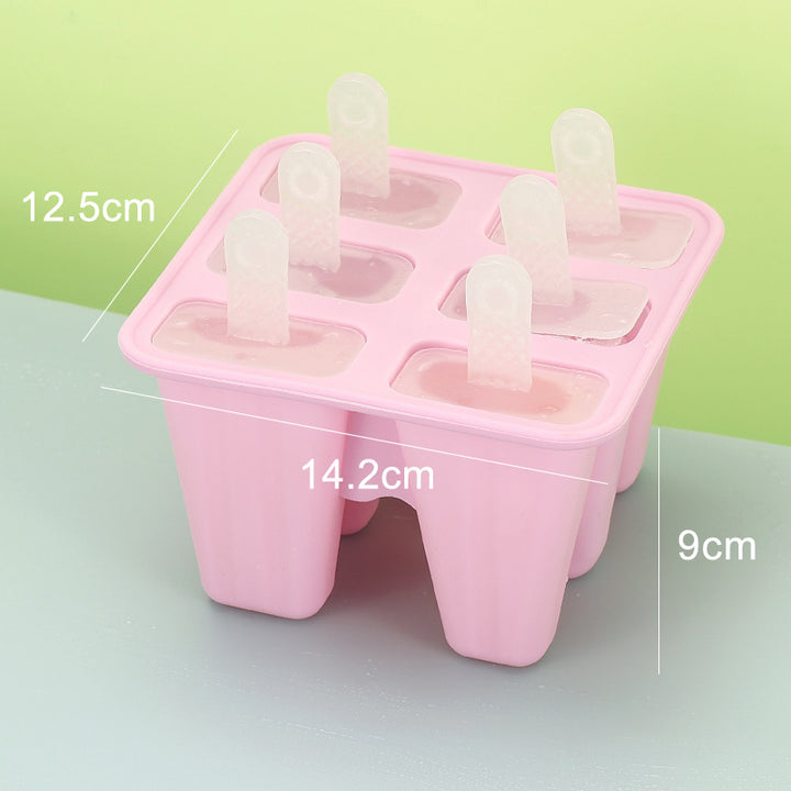 6-Cavity Reusable Silicone Ice Pop Molds