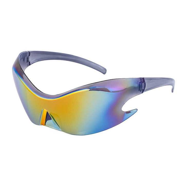 Rimless Cyberpunk Gradient Mirror Sunglasses