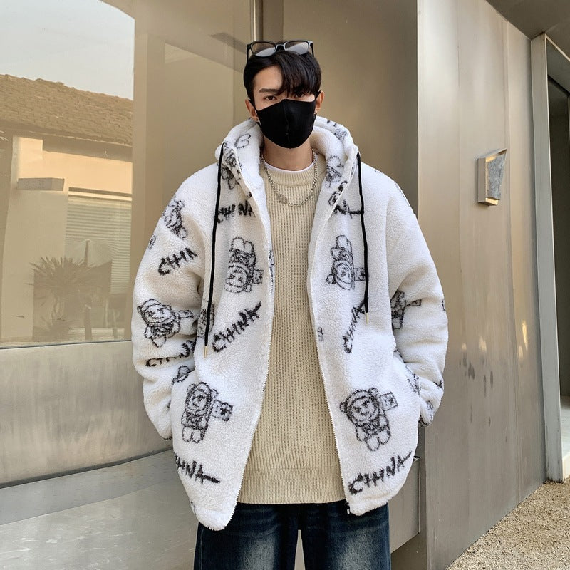 Casual Fashion Korean Ins Loose Thick Berber Fleece Coat