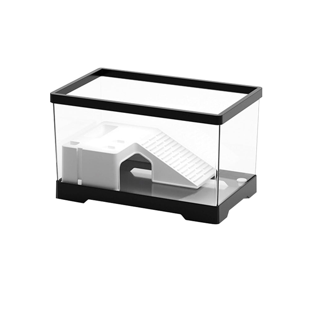 Crystal Clear Turtle Tank with Drain and Basking Platform