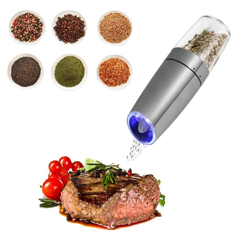 Electric Automatic Salt and Pepper Grinder - Adjustable Coarseness, Battery-Operated