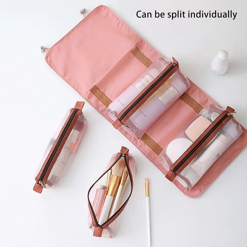 4-Piece Detachable Travel Makeup Bag Set