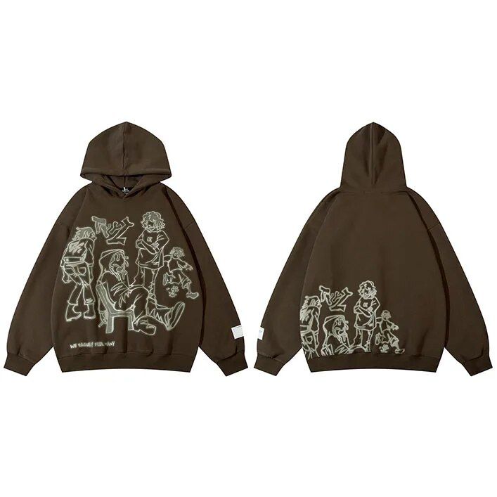 Harajuku Anime Streetwear Hoodie