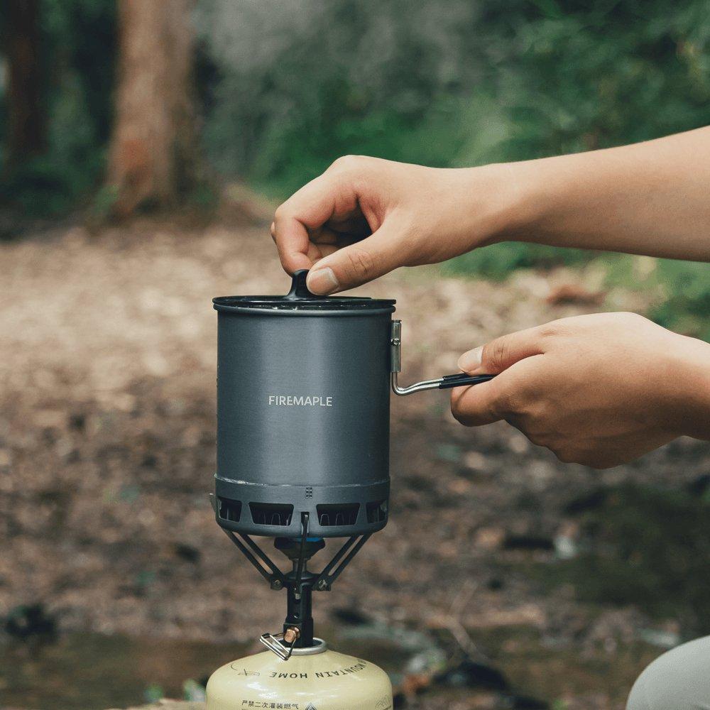 600ml Ultralight High-Efficiency Camping Pot with Heat Exchanger