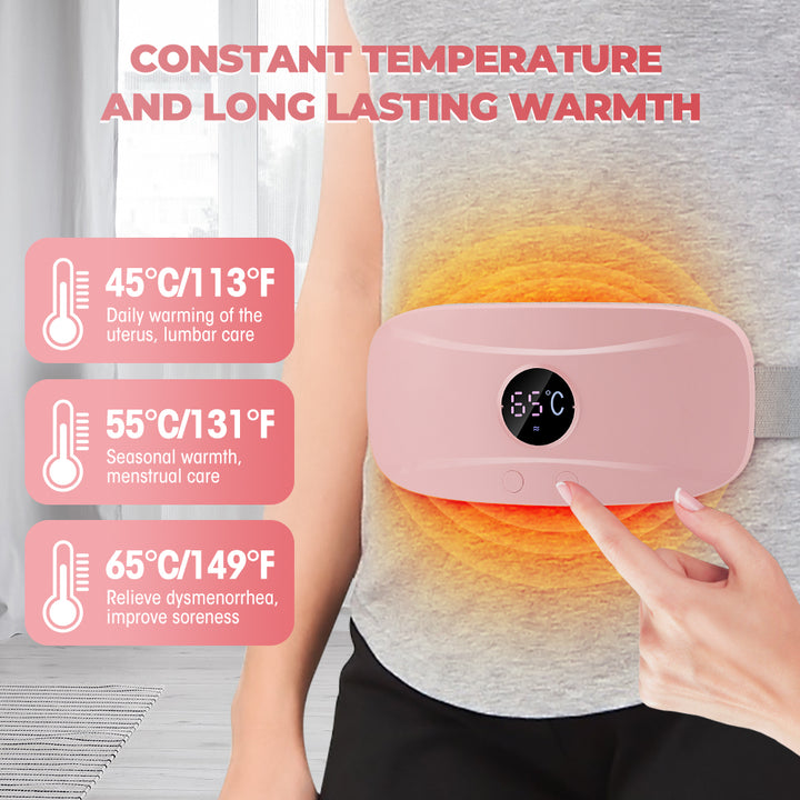 Heating and Vibrating Menstrual Relief Belt - Multi-Functional Uterine Warming and Massage Belt