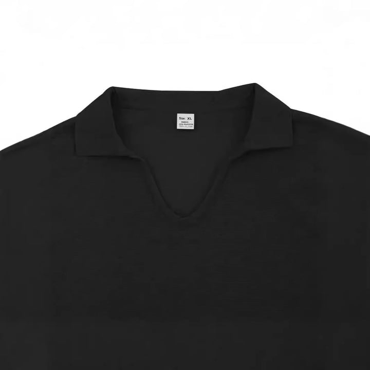 Fashion Men's Lapel T-shirt Loose