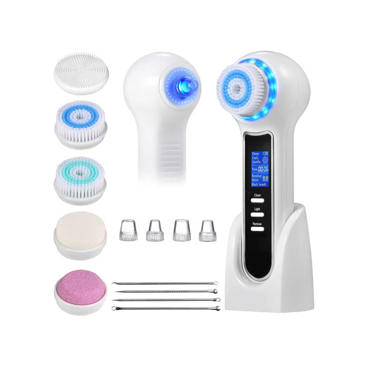 Electric Facial Cleansing Brush with Blackhead Remover and Pore Vacuum Cleaner