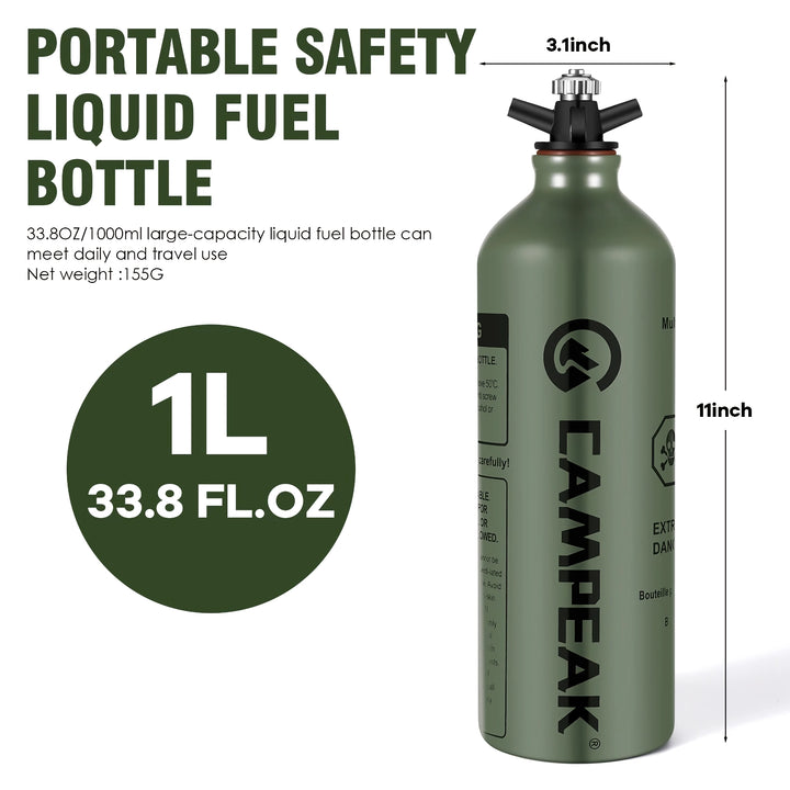 Portable liquid Fuel Aluminum Bottle