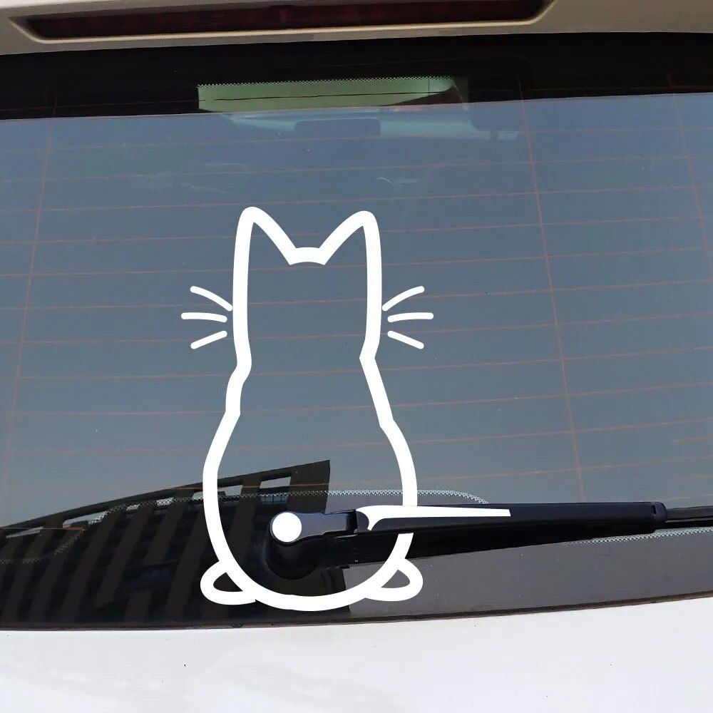 Waving Tail Car Wiper Decal