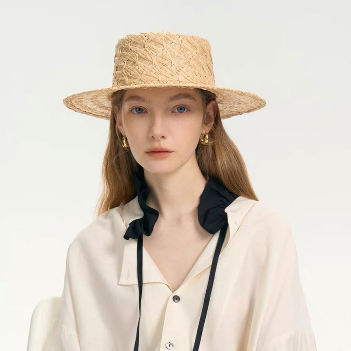 Elegant Handmade Raffia Sun Hat