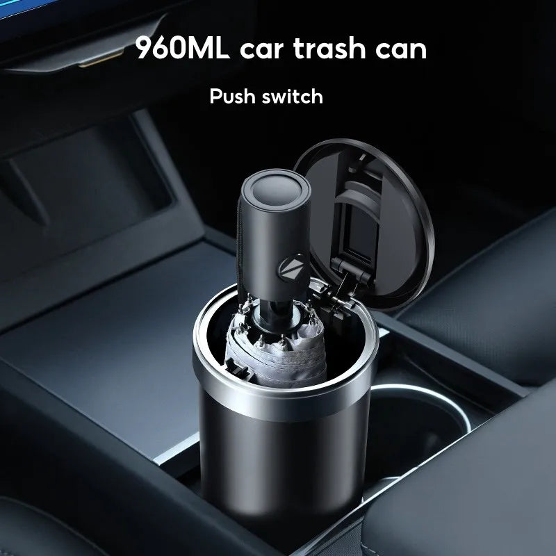 Portable Car Trash Can with Lid