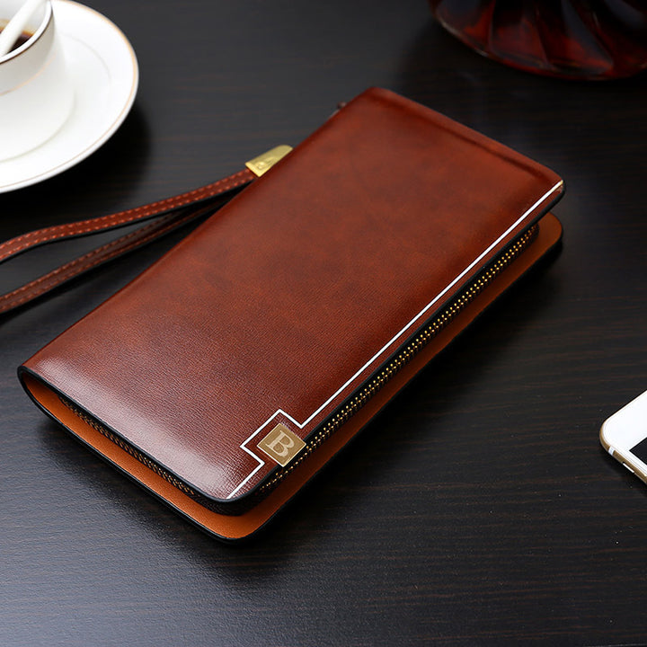 The new Korean Long Wallet men single zipper handbag multifunctional leisure bag bag wholesale mobile phone manufacturers