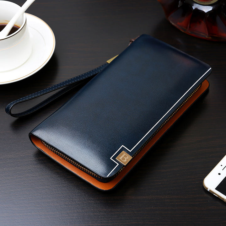 The new Korean Long Wallet men single zipper handbag multifunctional leisure bag bag wholesale mobile phone manufacturers