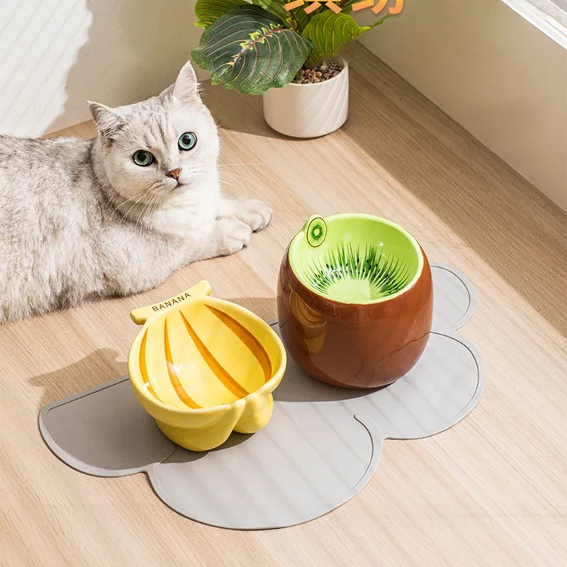 Elevated Ceramic Cat Bowl