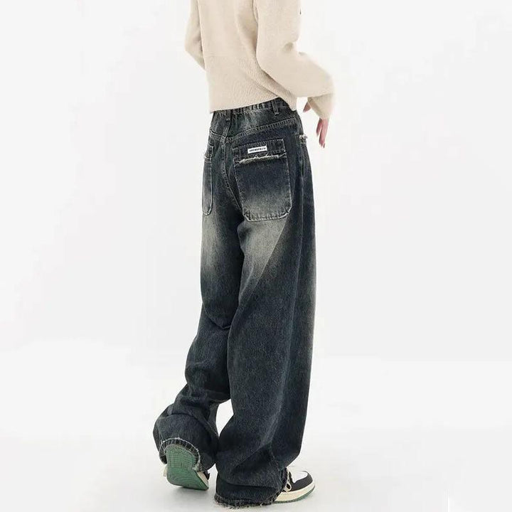 High Waist Harajuku Retro Wide Leg Jeans