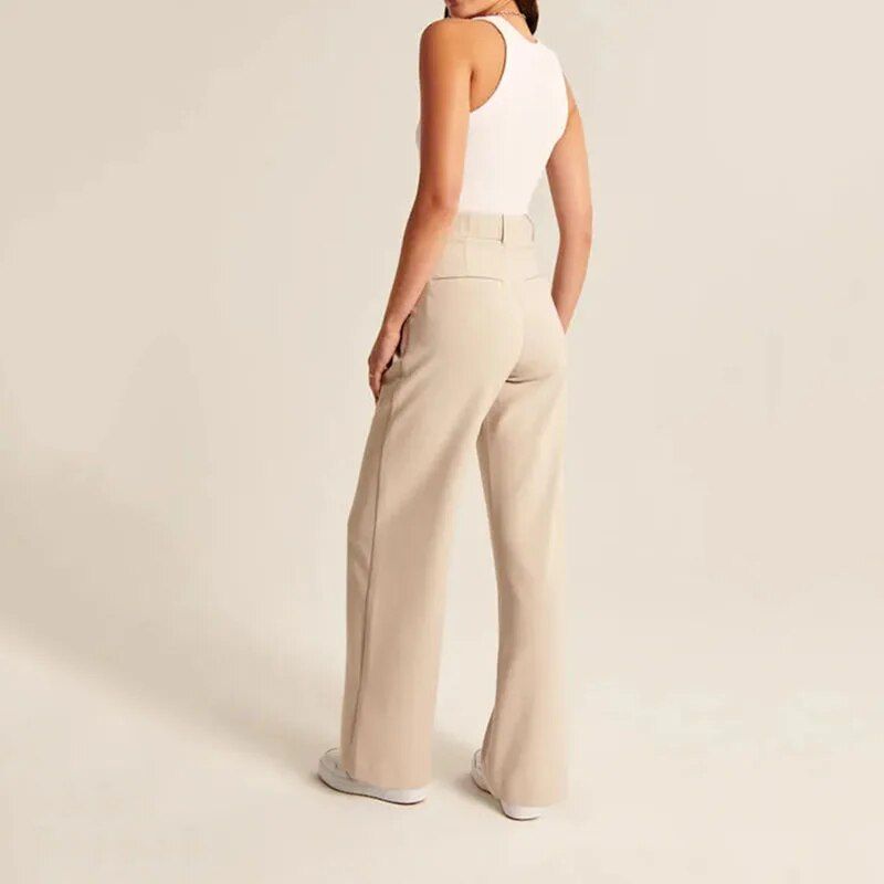 Elegant High Waist Wide Leg Trousers for Women